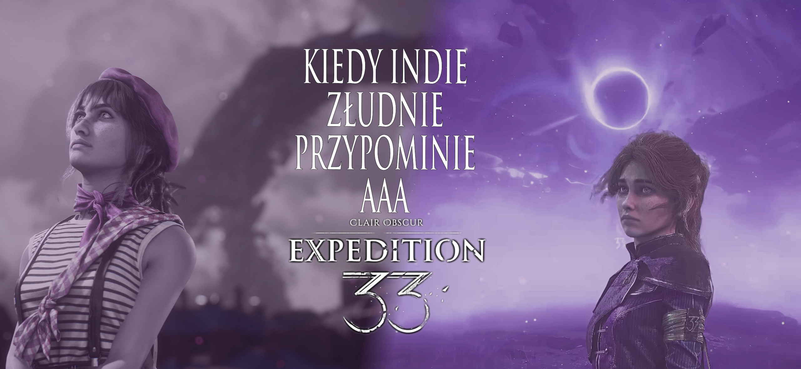 Okładka artykułu o grach indie z postaciami z gry Expedition 33